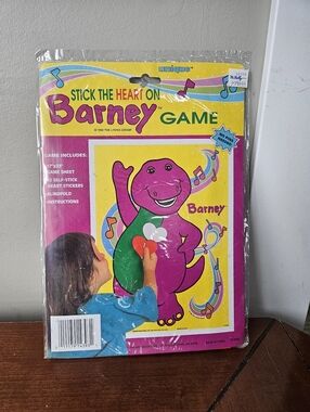 Sealed Vintage 1992 Stick The Heart On Barney Party Game